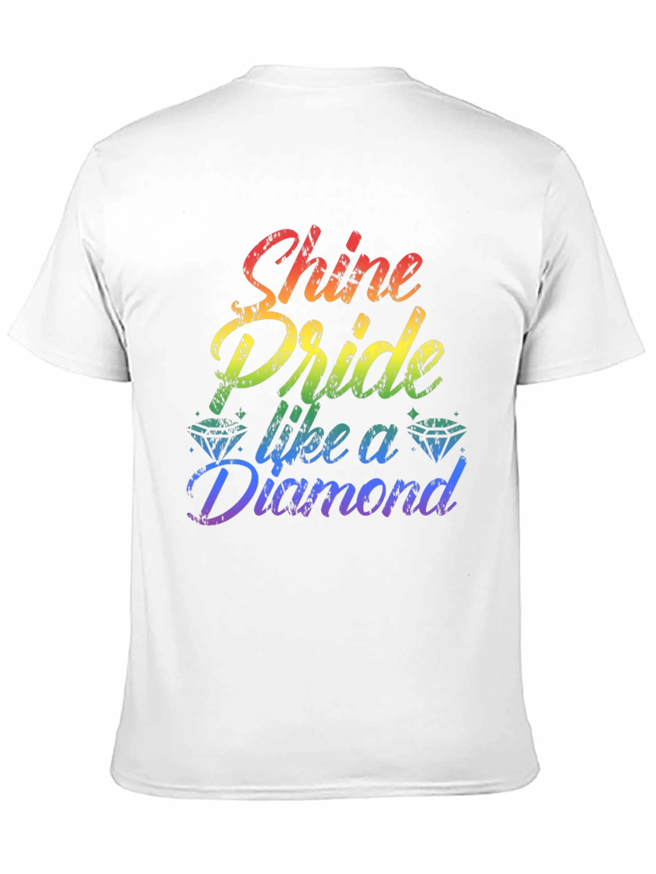 Shine Pride Diamond Graphic Tee - Black