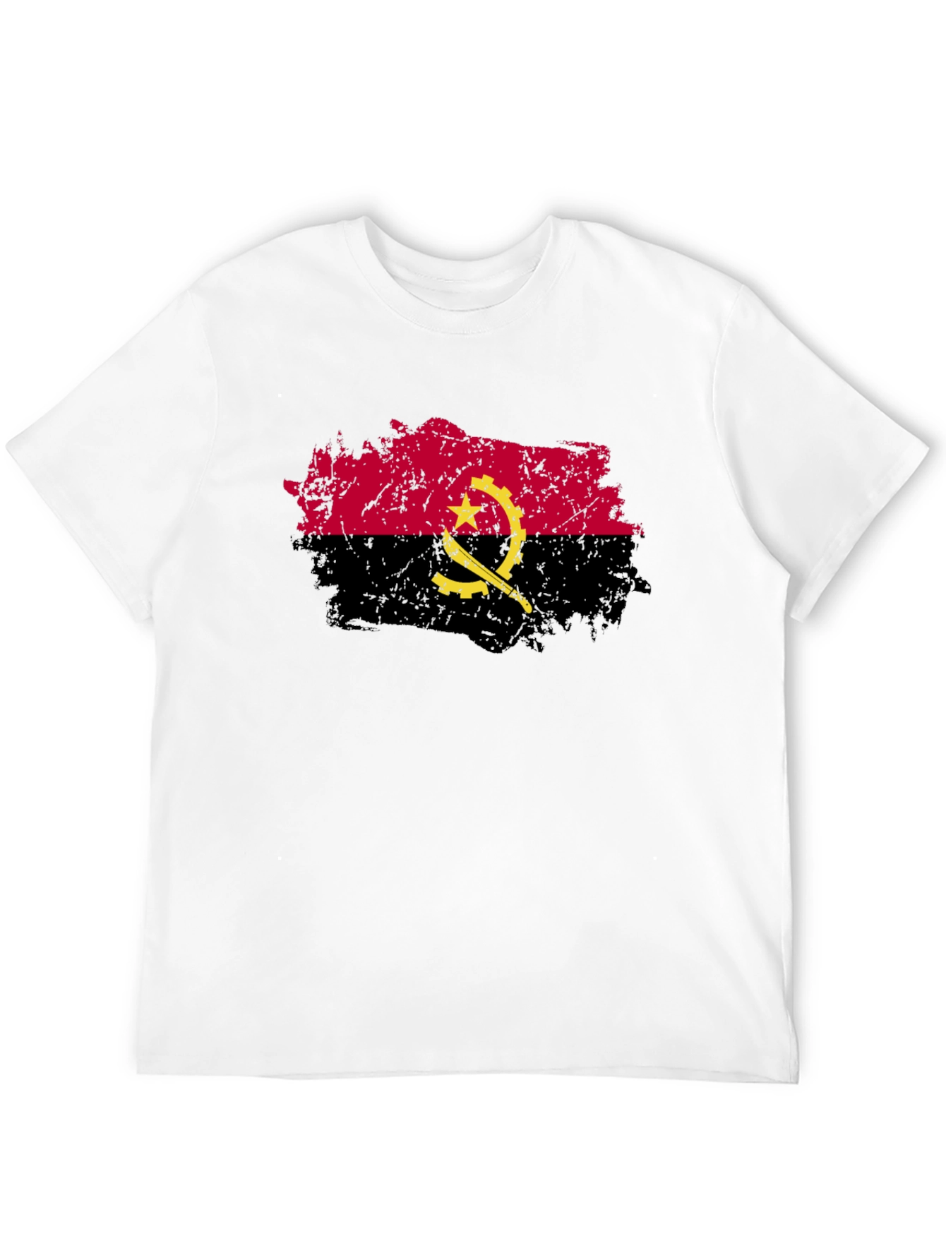 Angola Flag Grunge Style Graphic T-Shirt