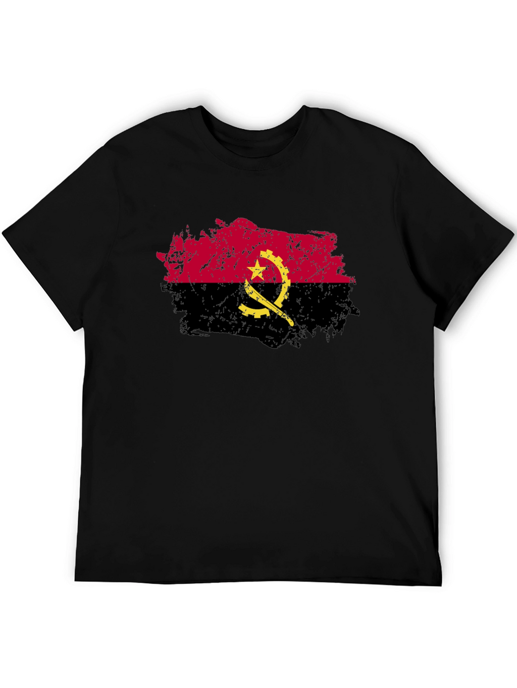 Angola Flag Grunge Style Graphic T-Shirt