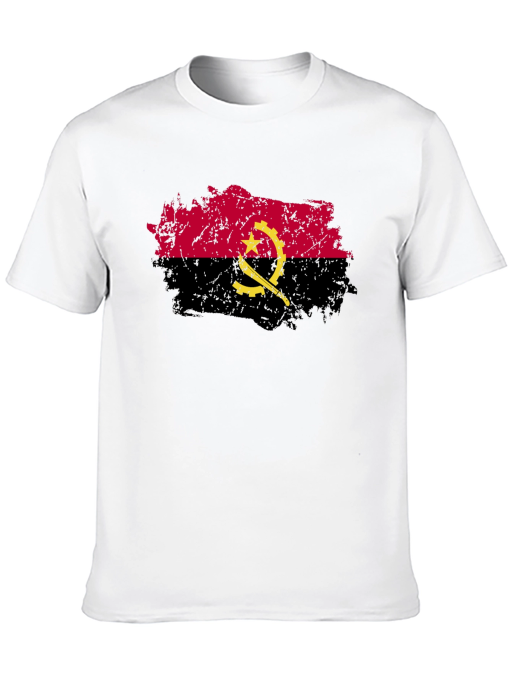 Angola Flag Grunge Style Graphic T-Shirt