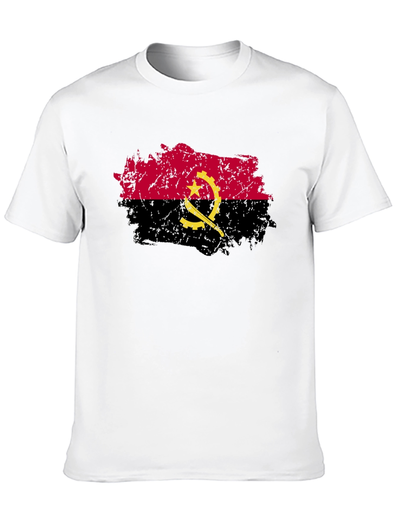 Angola Flag Grunge Style Graphic T-Shirt