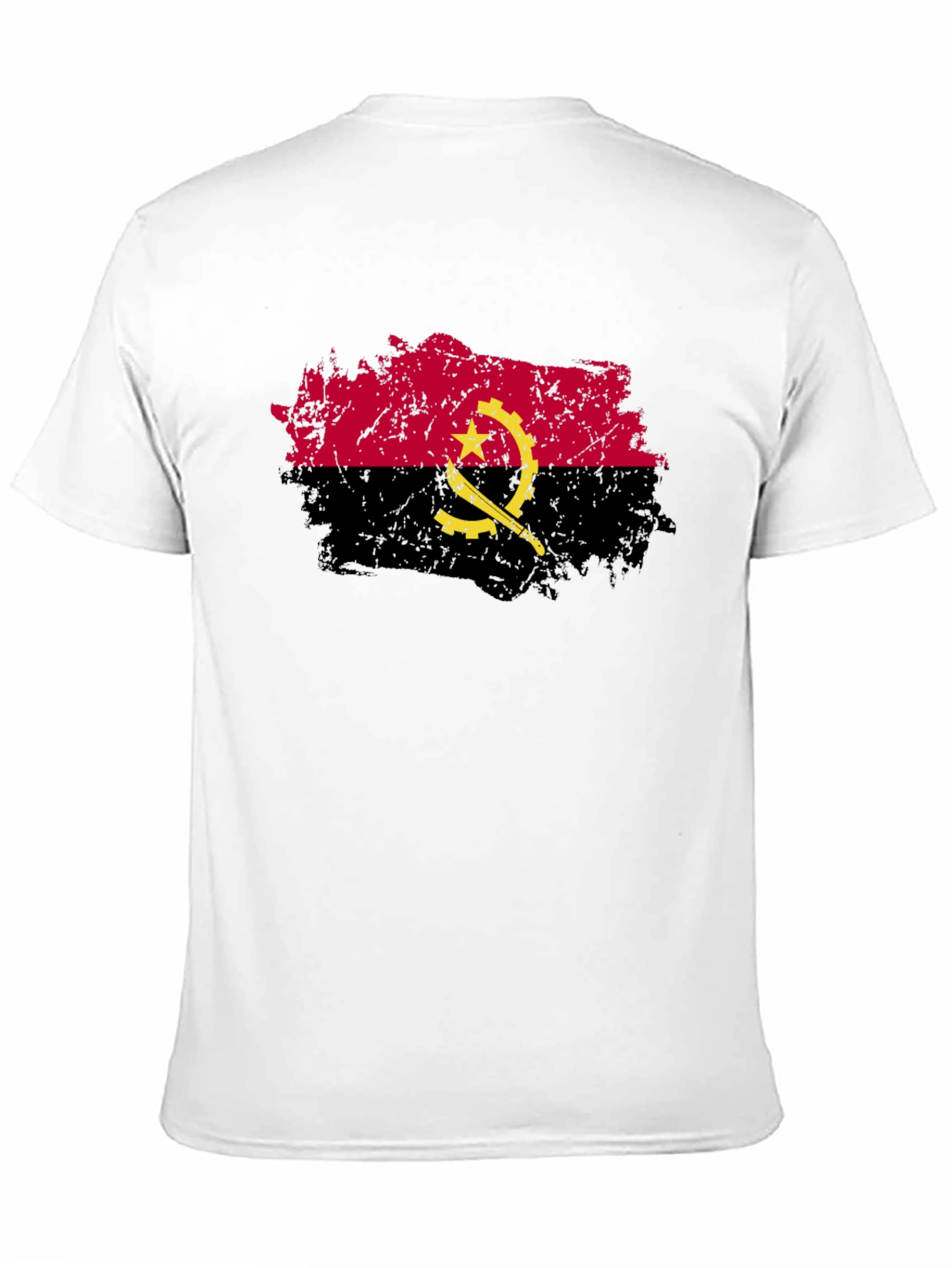 Angola Flag Grunge Style Graphic T-Shirt