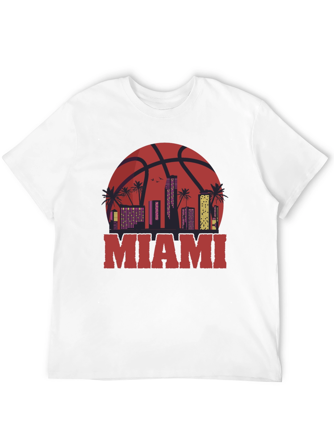 Miami Basketball Skyline Graphic Tee