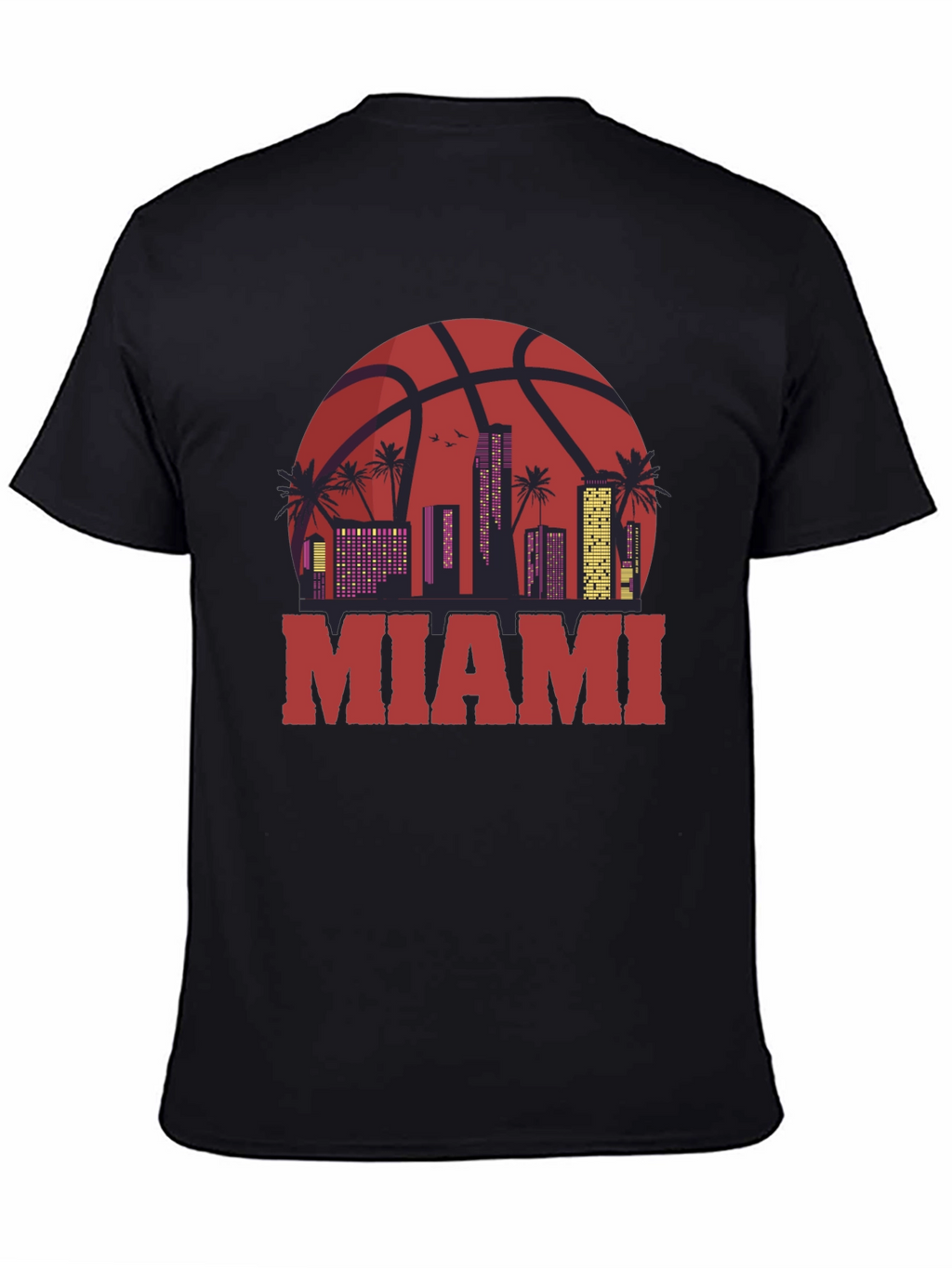 Miami Basketball Skyline Graphic Tee