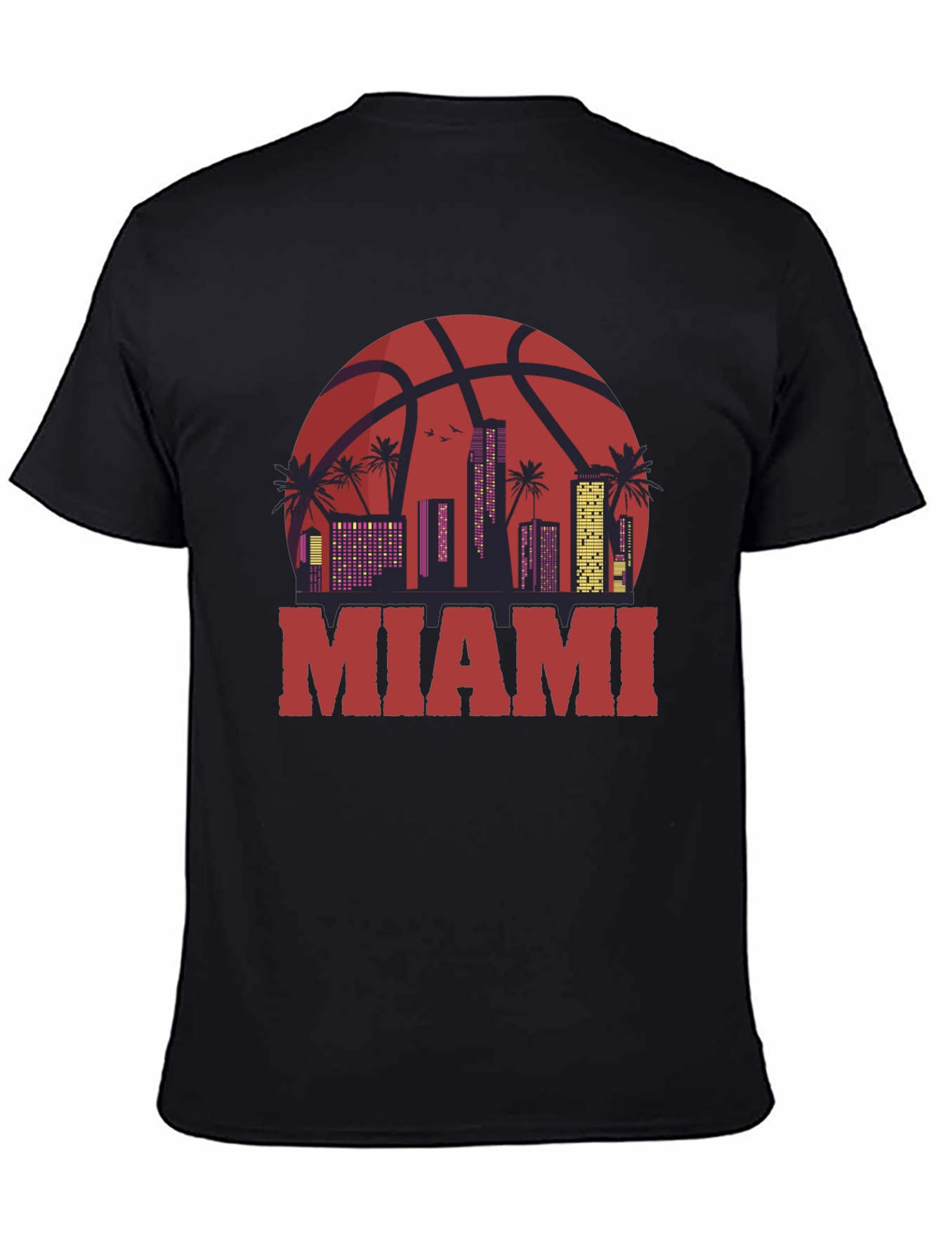 Miami Basketball Skyline Graphic Tee