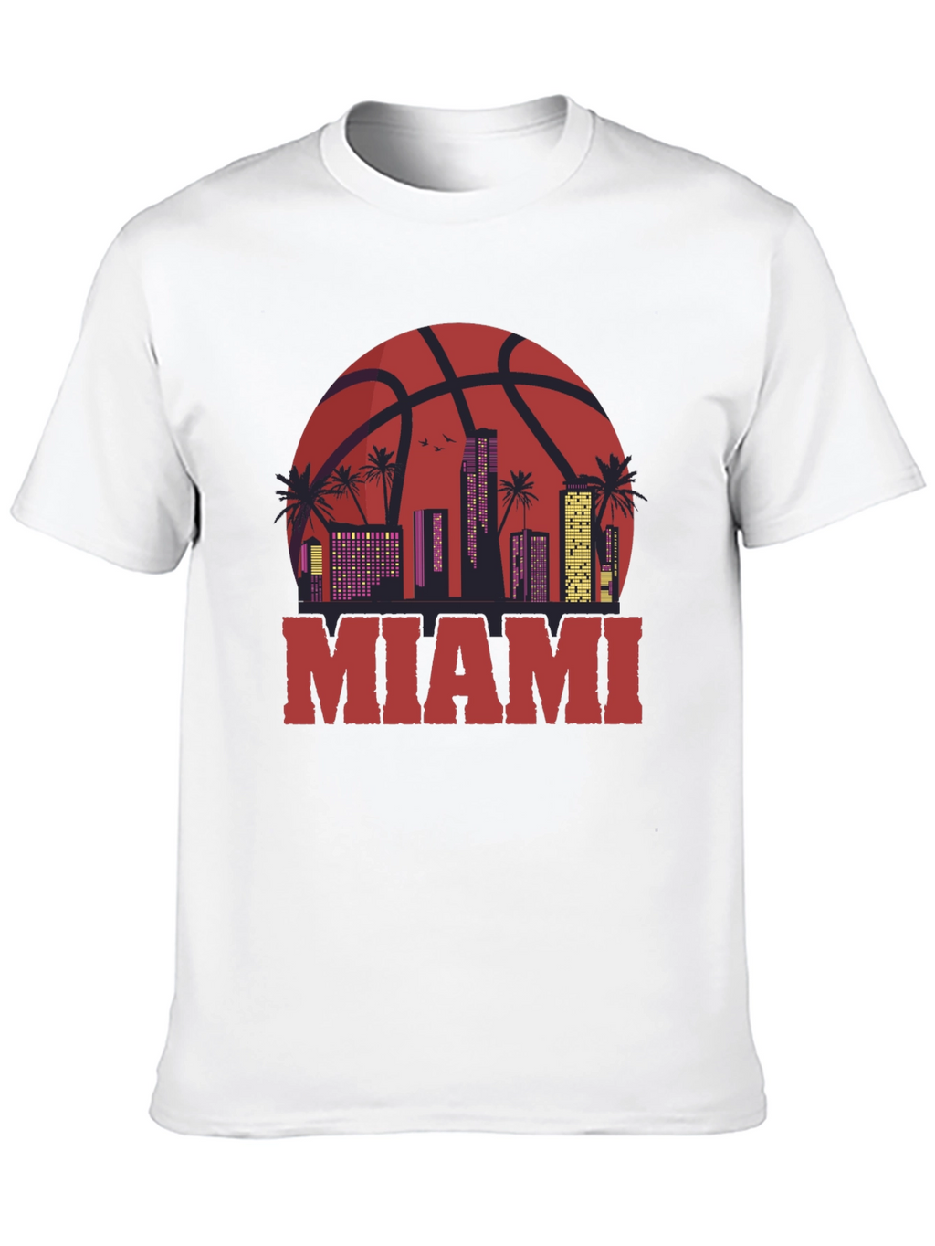 Miami Basketball Skyline Graphic Tee