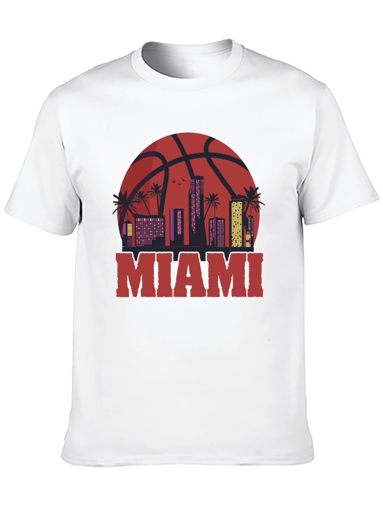 Miami Basketball Skyline Graphic Tee