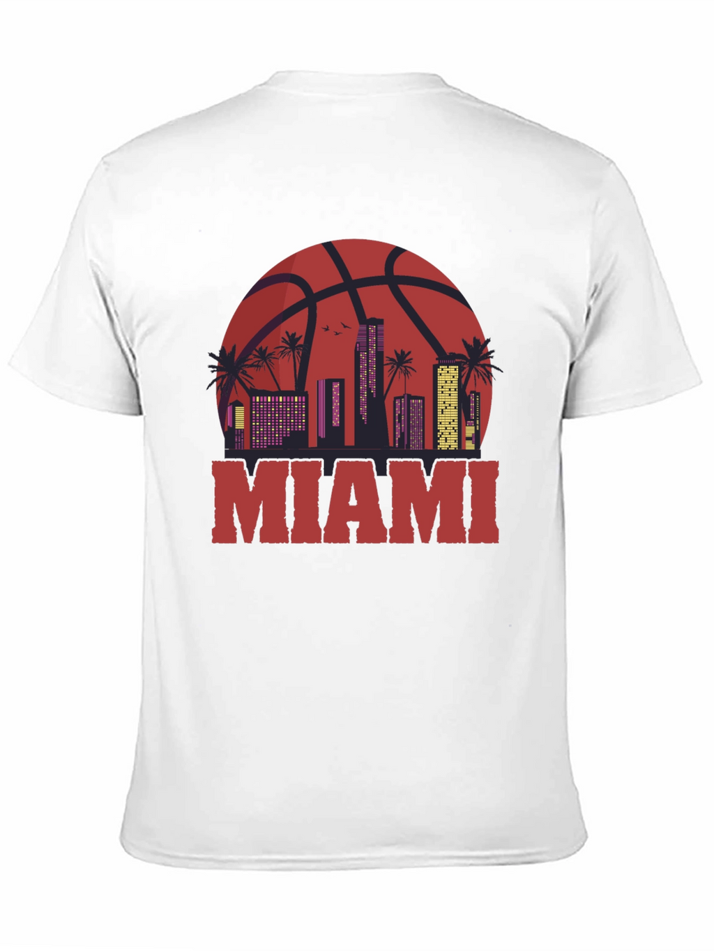 Miami Basketball Skyline Graphic Tee