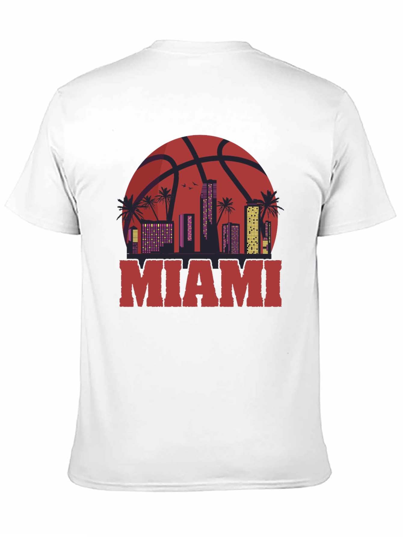 Miami Basketball Skyline Graphic Tee