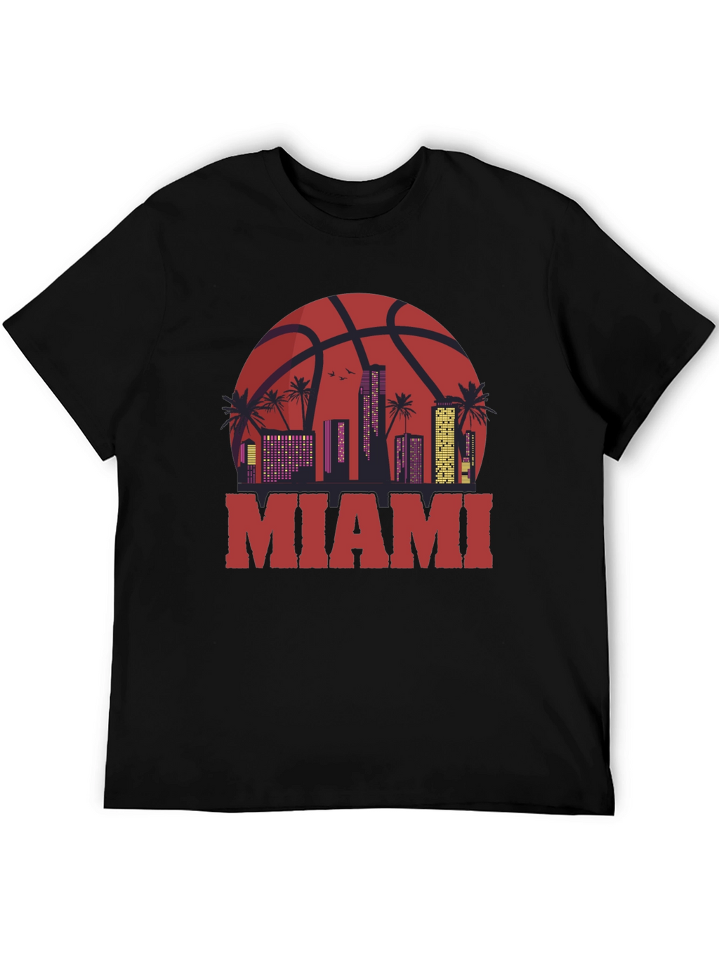 Miami Basketball Skyline Graphic Tee