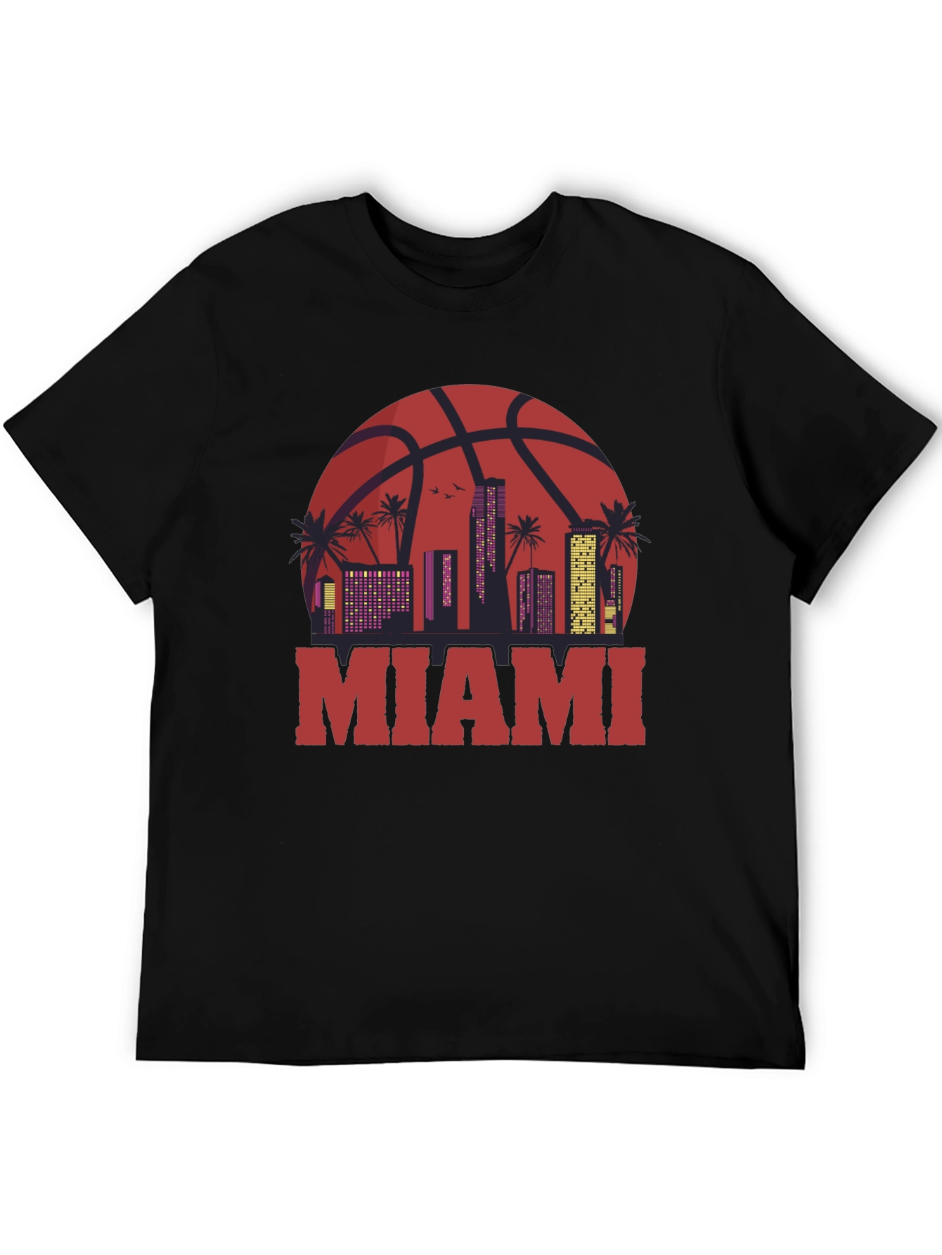 Miami Basketball Skyline Graphic Tee