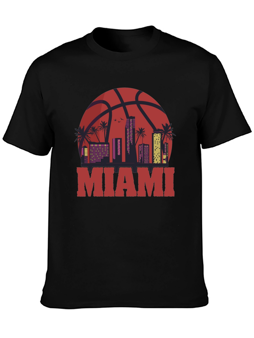 Miami Basketball Skyline Graphic Tee