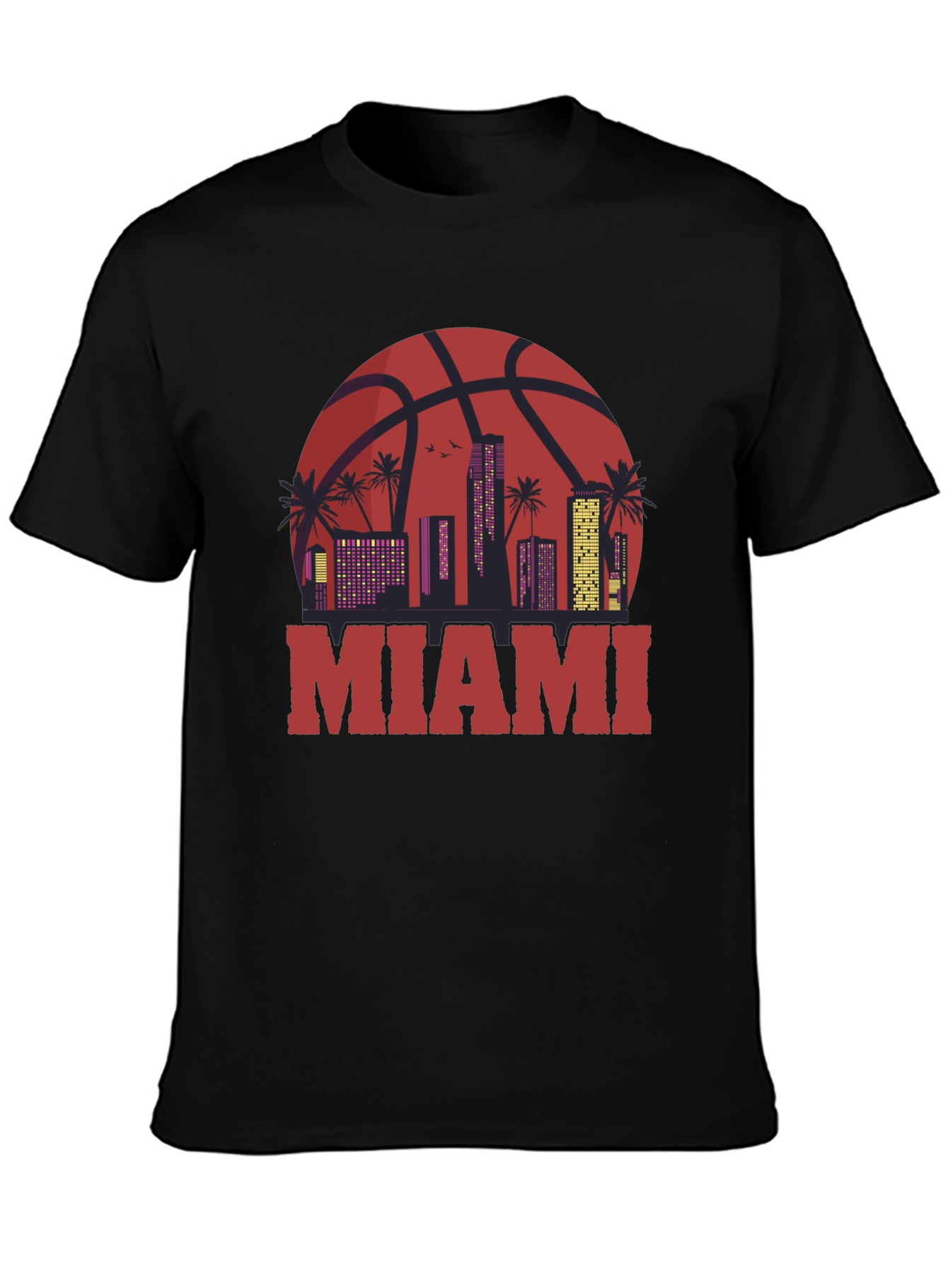 Miami Basketball Skyline Graphic Tee