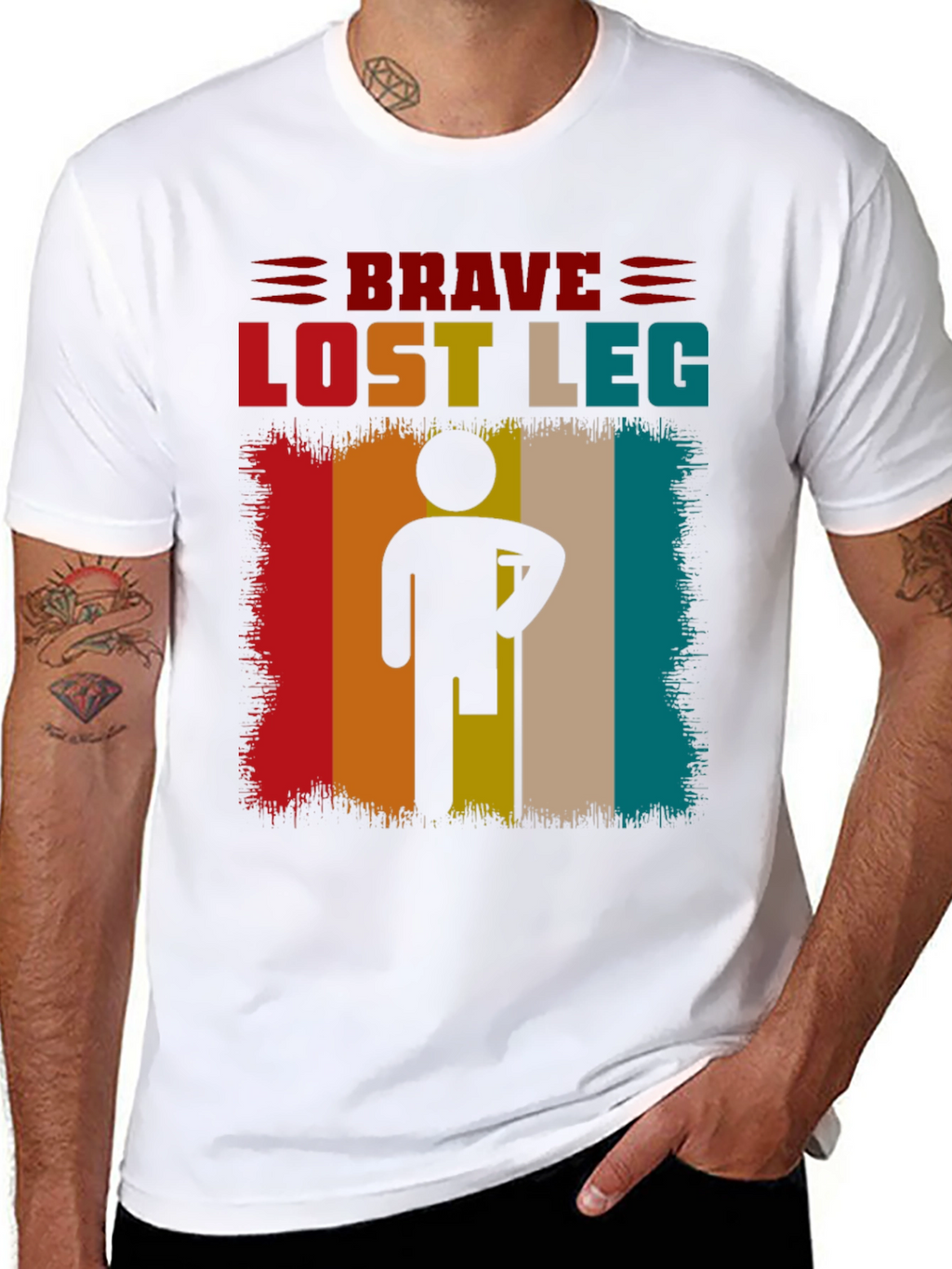 Brave Lost Leg Graphic T-Shirt