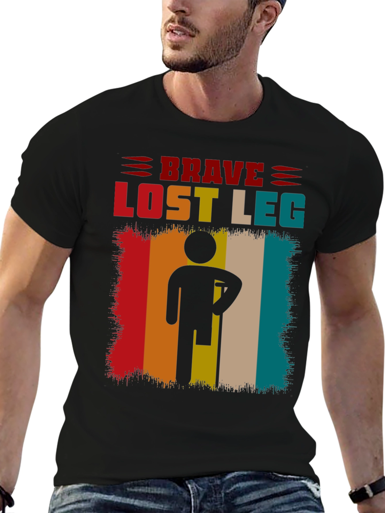 Brave Lost Leg Graphic T-Shirt