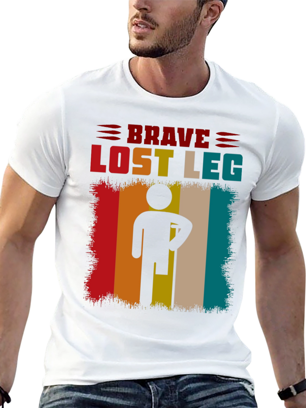 Brave Lost Leg Graphic T-Shirt