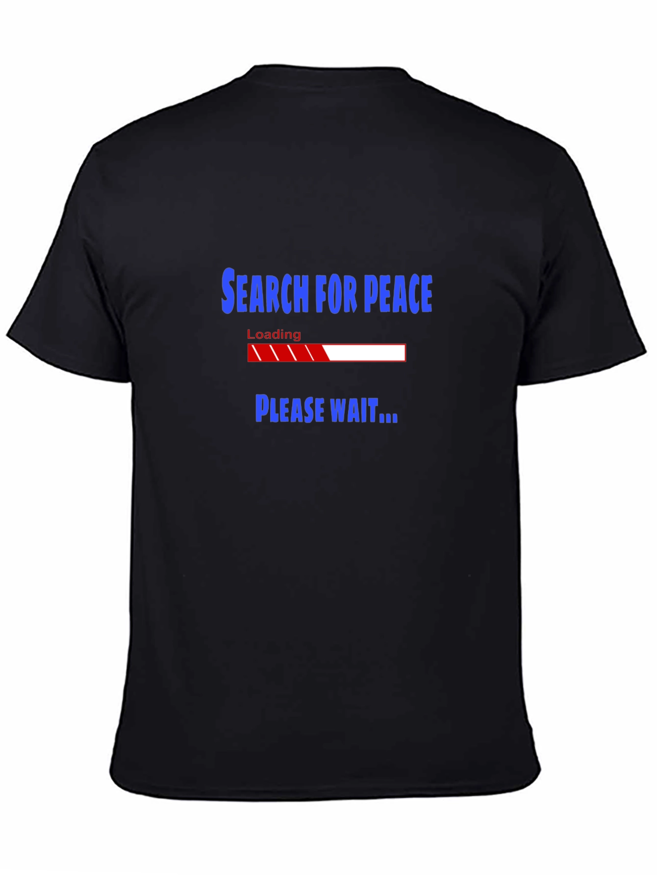 Search For Peace Loading T-Shirt - Blue Graphic Tee