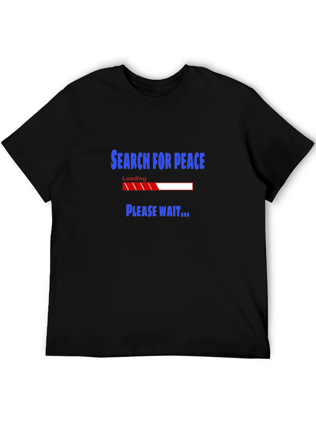 Search For Peace Loading T-Shirt - Blue Graphic Tee