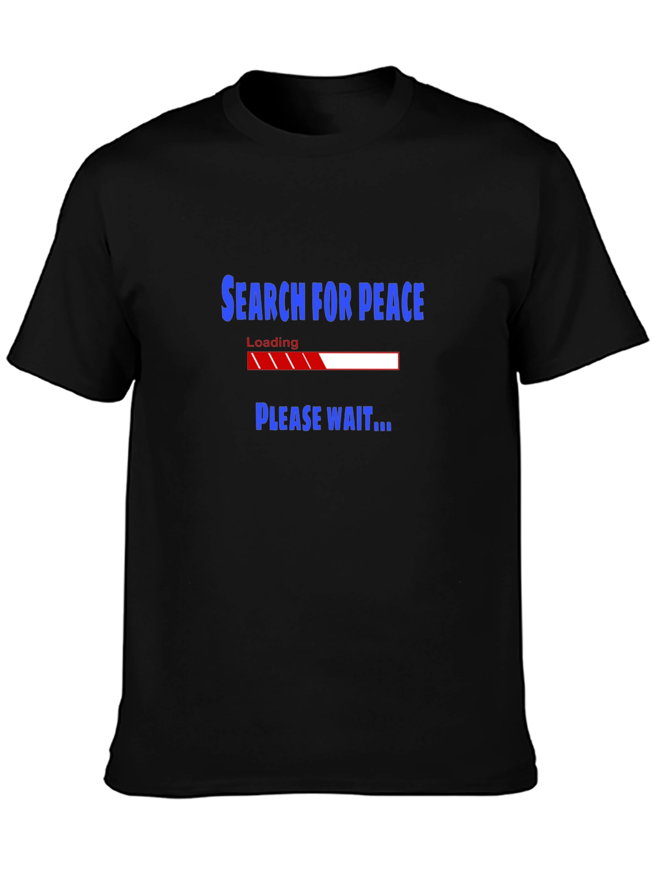 Search For Peace Loading T-Shirt - Blue Graphic Tee