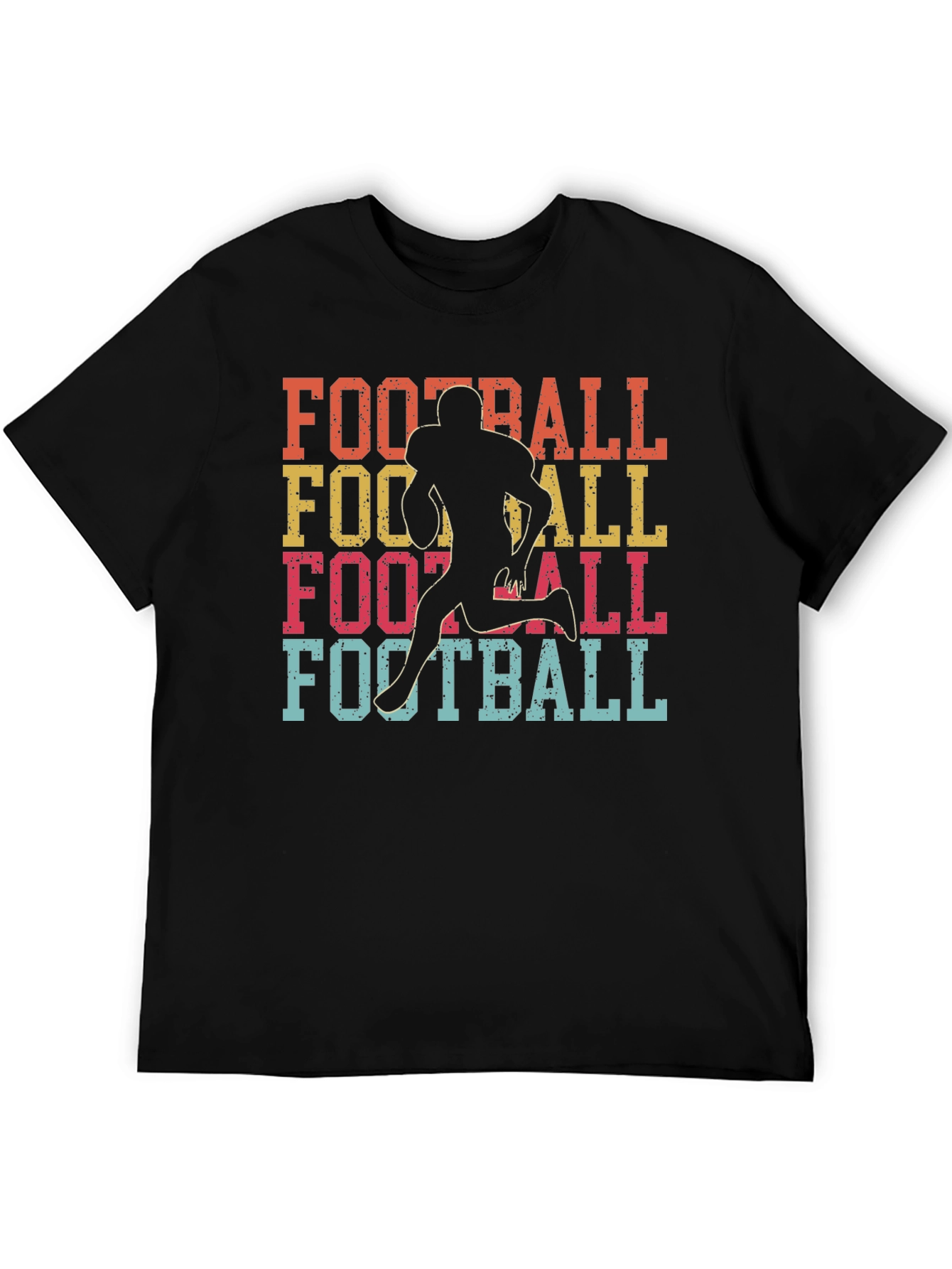 Retro Football Player Graphic T-Shirt