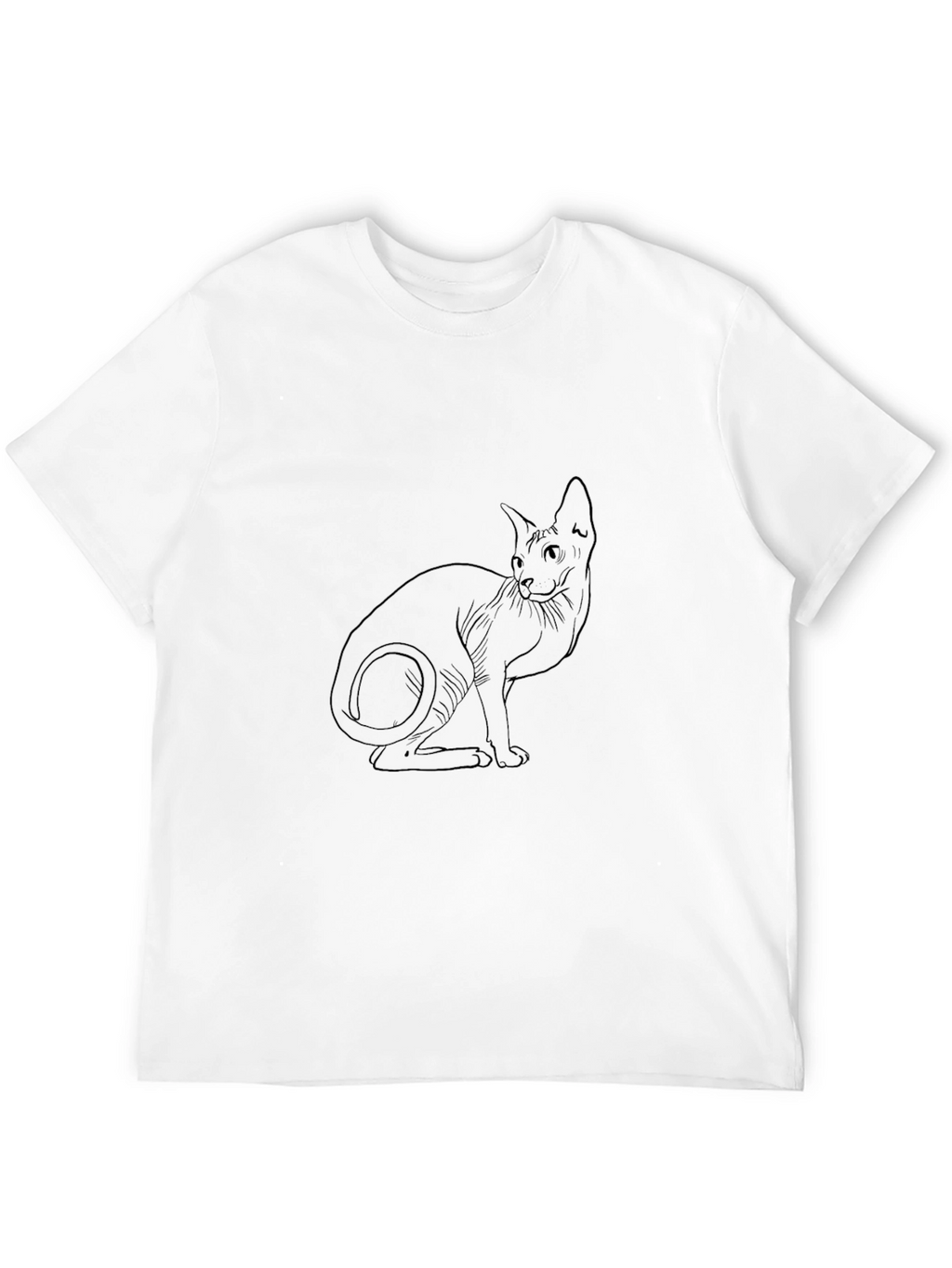 Sphynx Cat Graphic T-Shirt - Unisex Black Tee