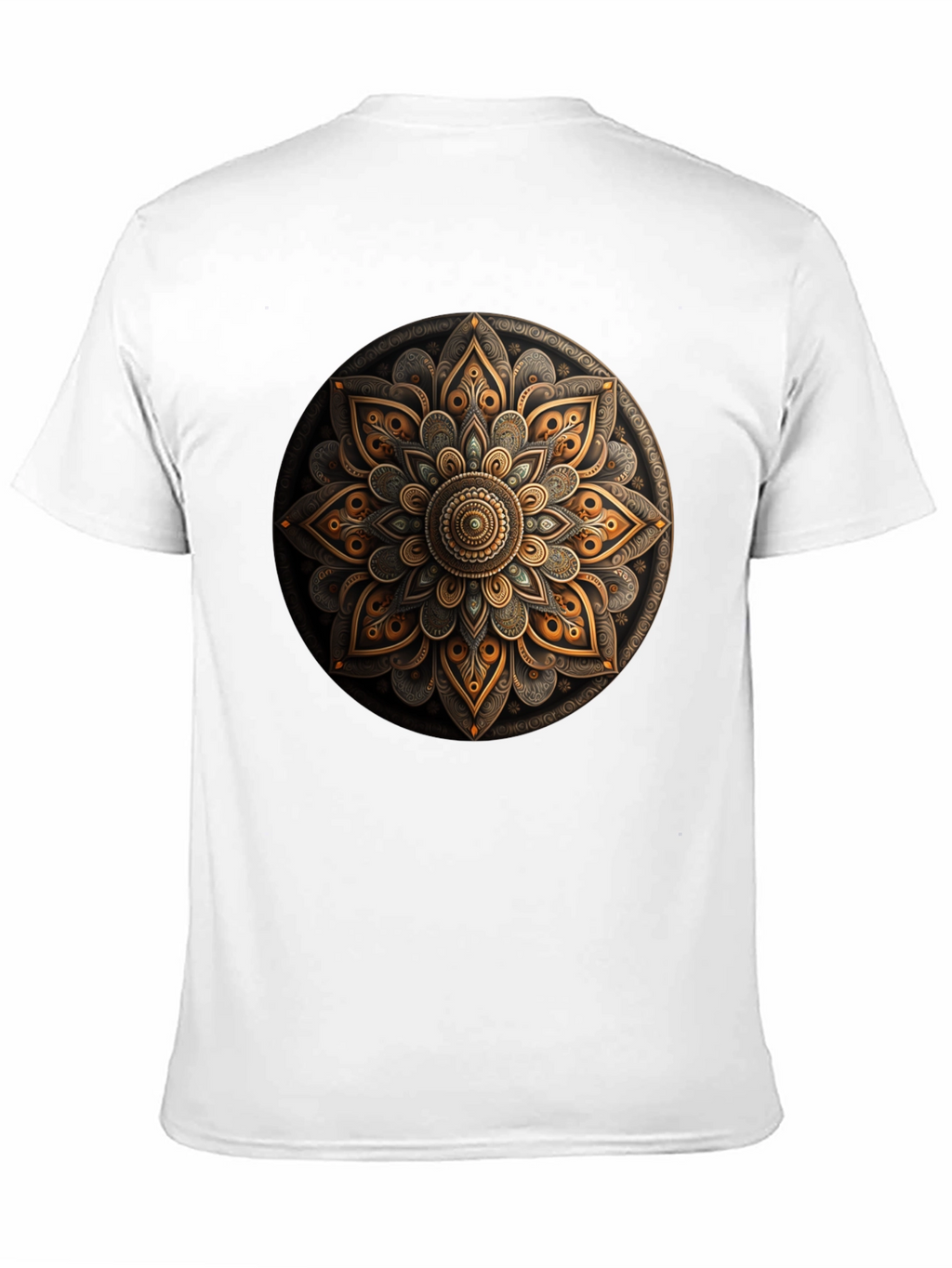 Mandala Art Graphic Print Black T-Shirt
