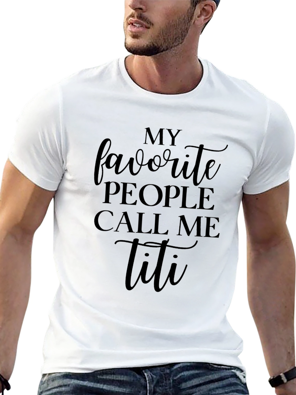 My Favorite People Call Me Titi Black T-Shirt