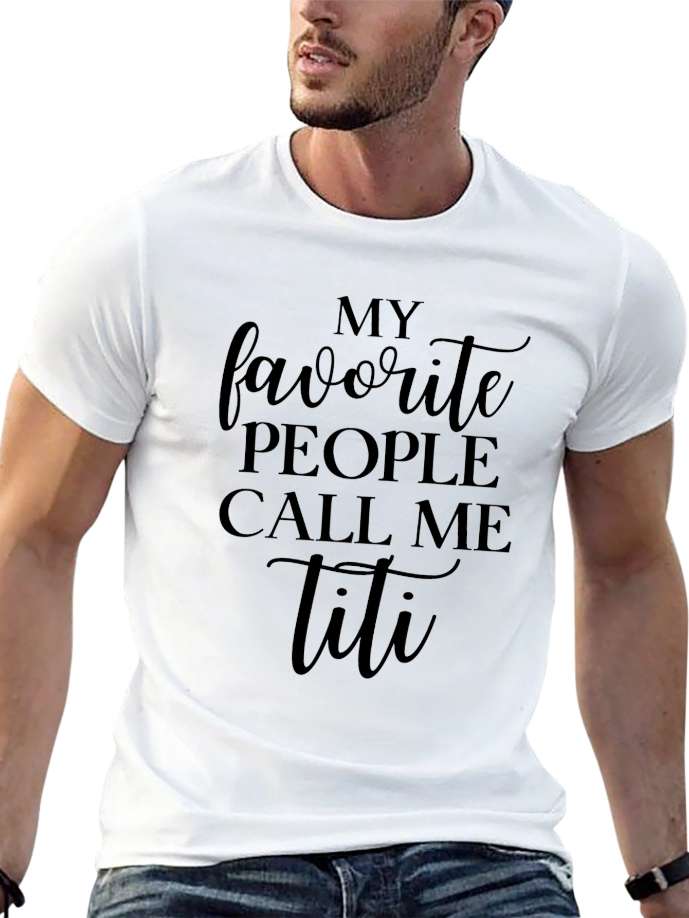 My Favorite People Call Me Titi Black T-Shirt