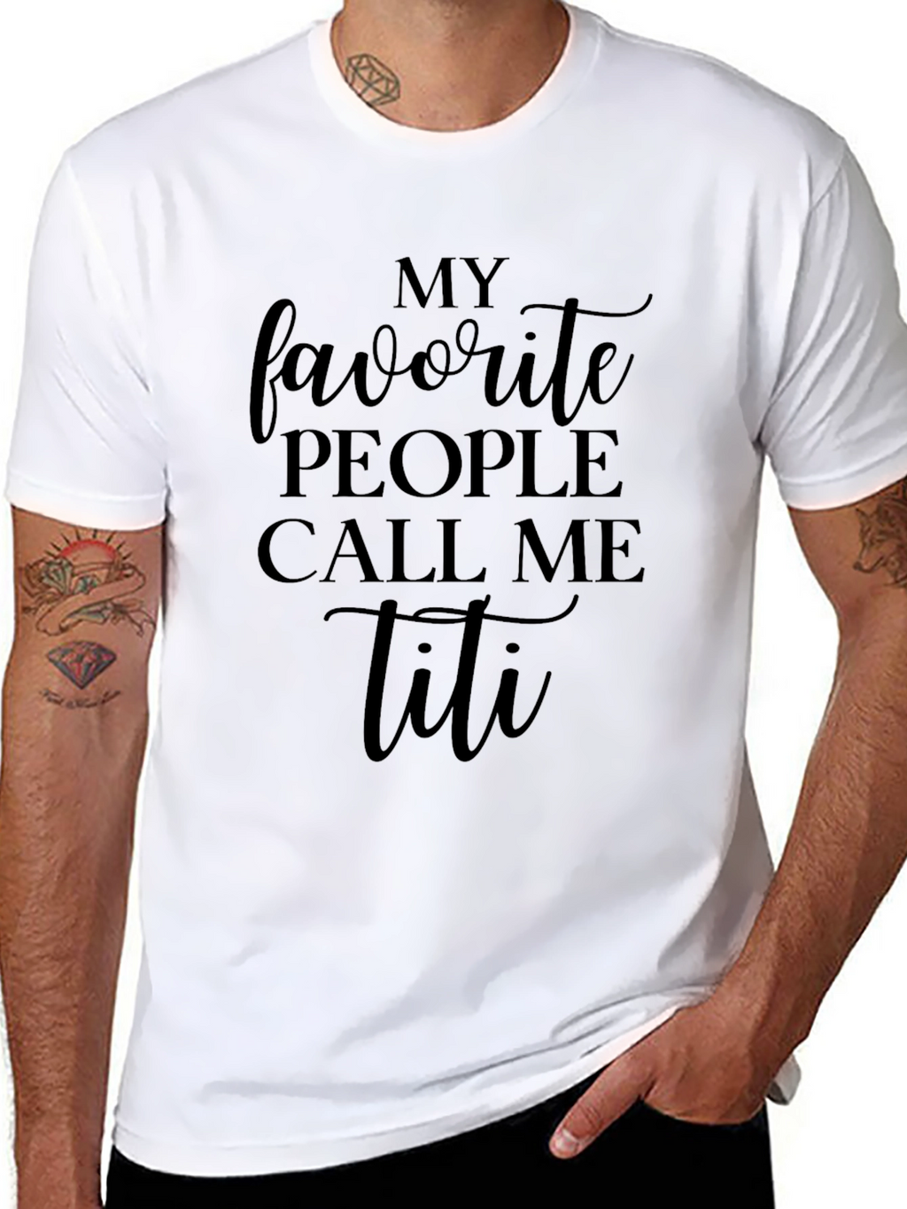 My Favorite People Call Me Titi Black T-Shirt