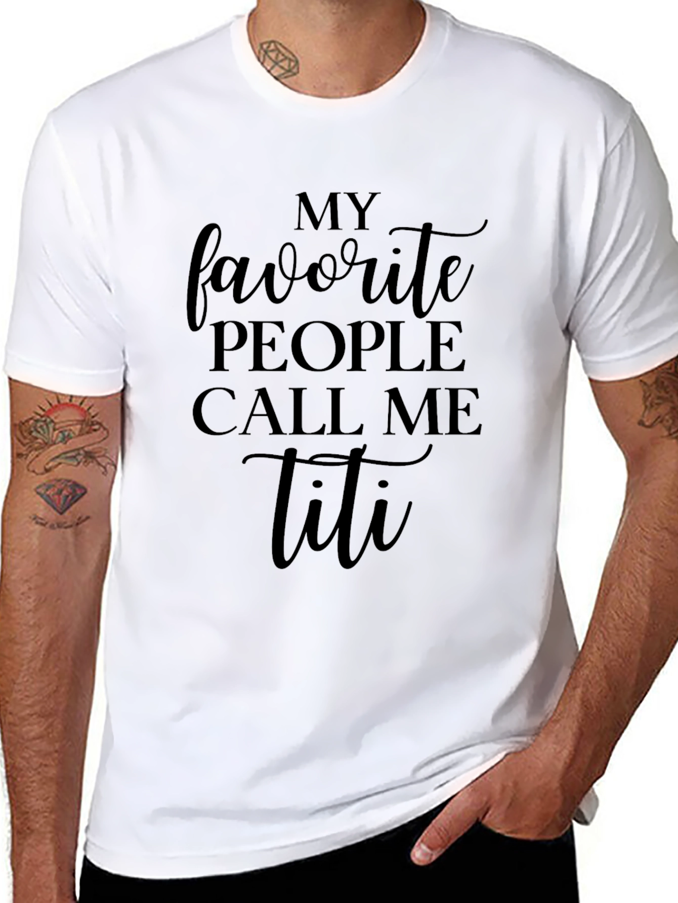 My Favorite People Call Me Titi Black T-Shirt