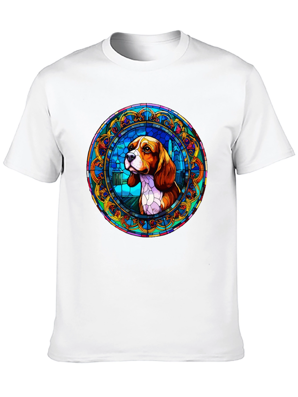 Beagle Stained Glass T-Shirt - Unique Dog Lover Gift