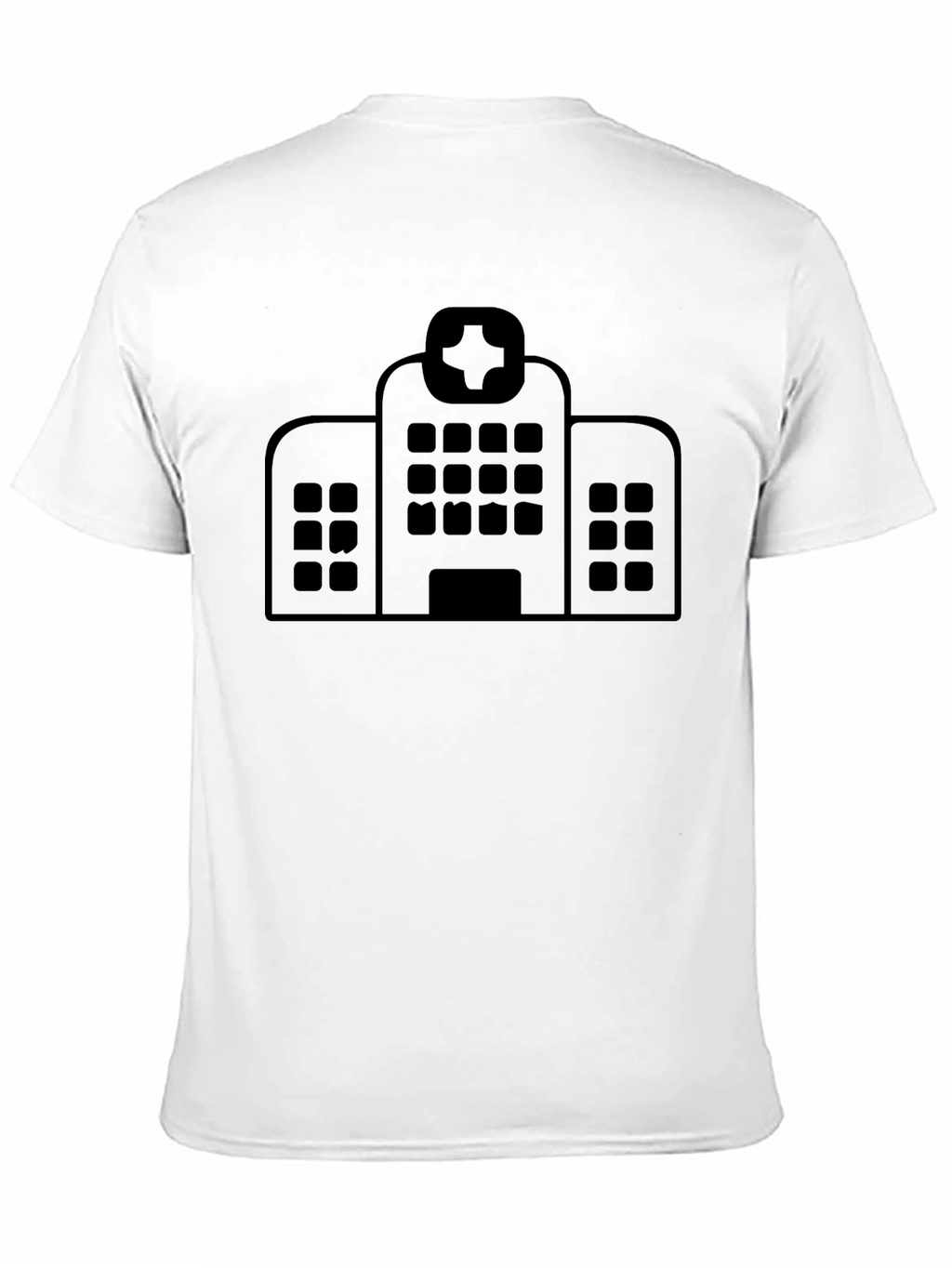 Hospital Graphic Tee - Classic Black Cotton T-Shirt