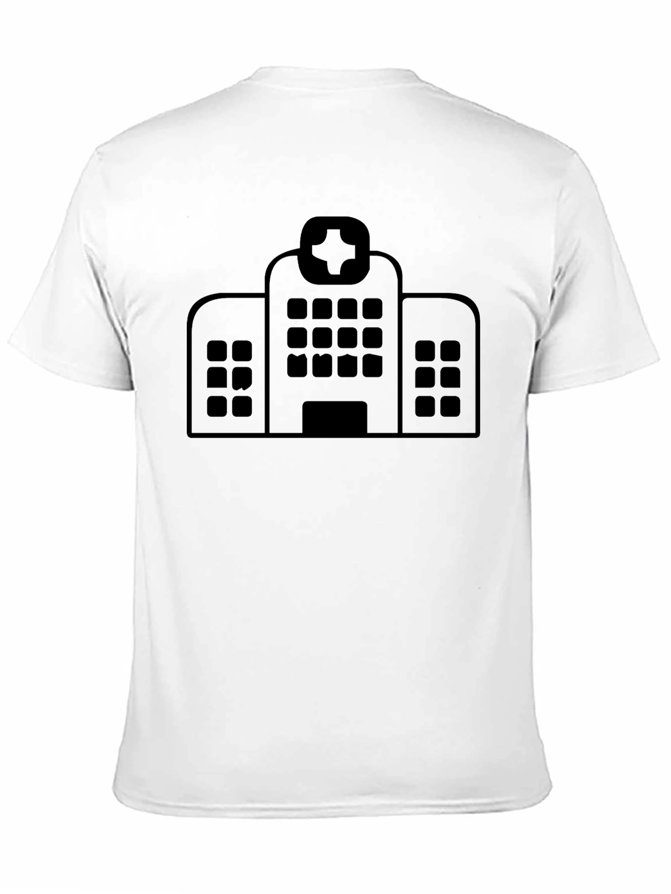 Hospital Graphic Tee - Classic Black Cotton T-Shirt