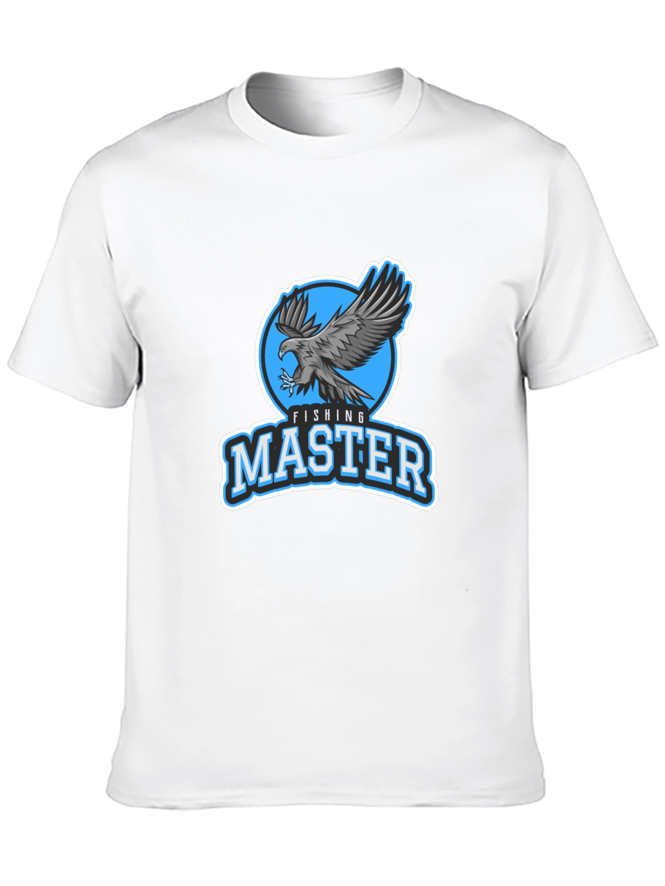 Fishing Master Eagle Graphic Black T-Shirt