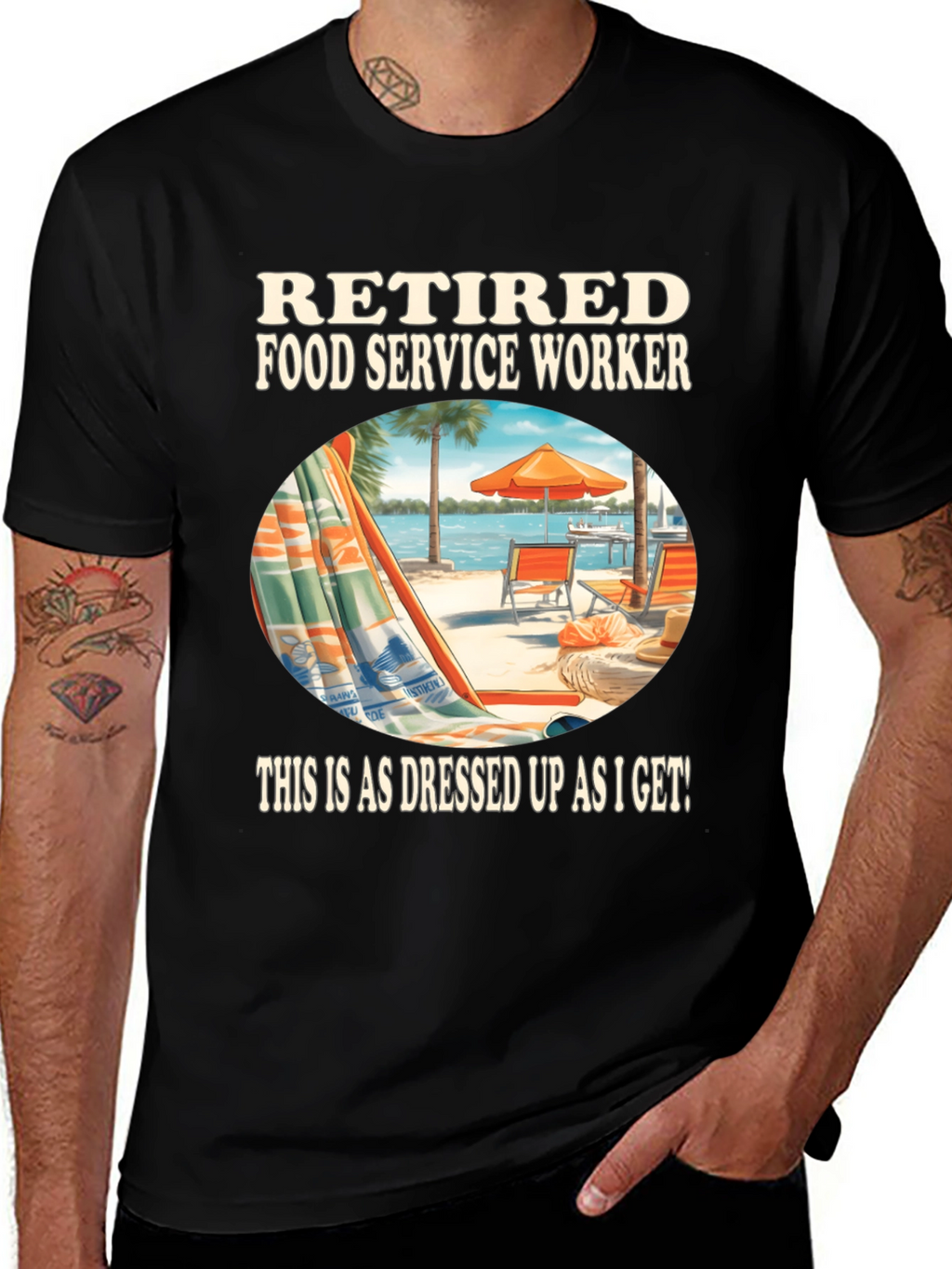 Retired Food Service Worker Graphic Tee