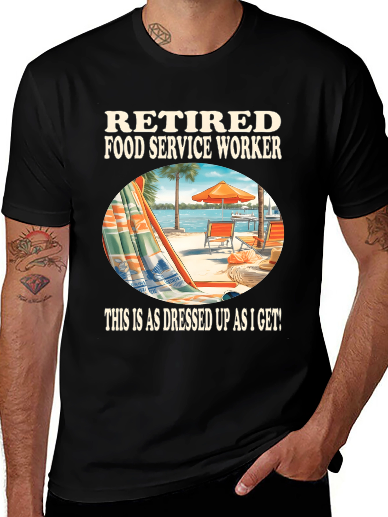 Retired Food Service Worker Graphic Tee
