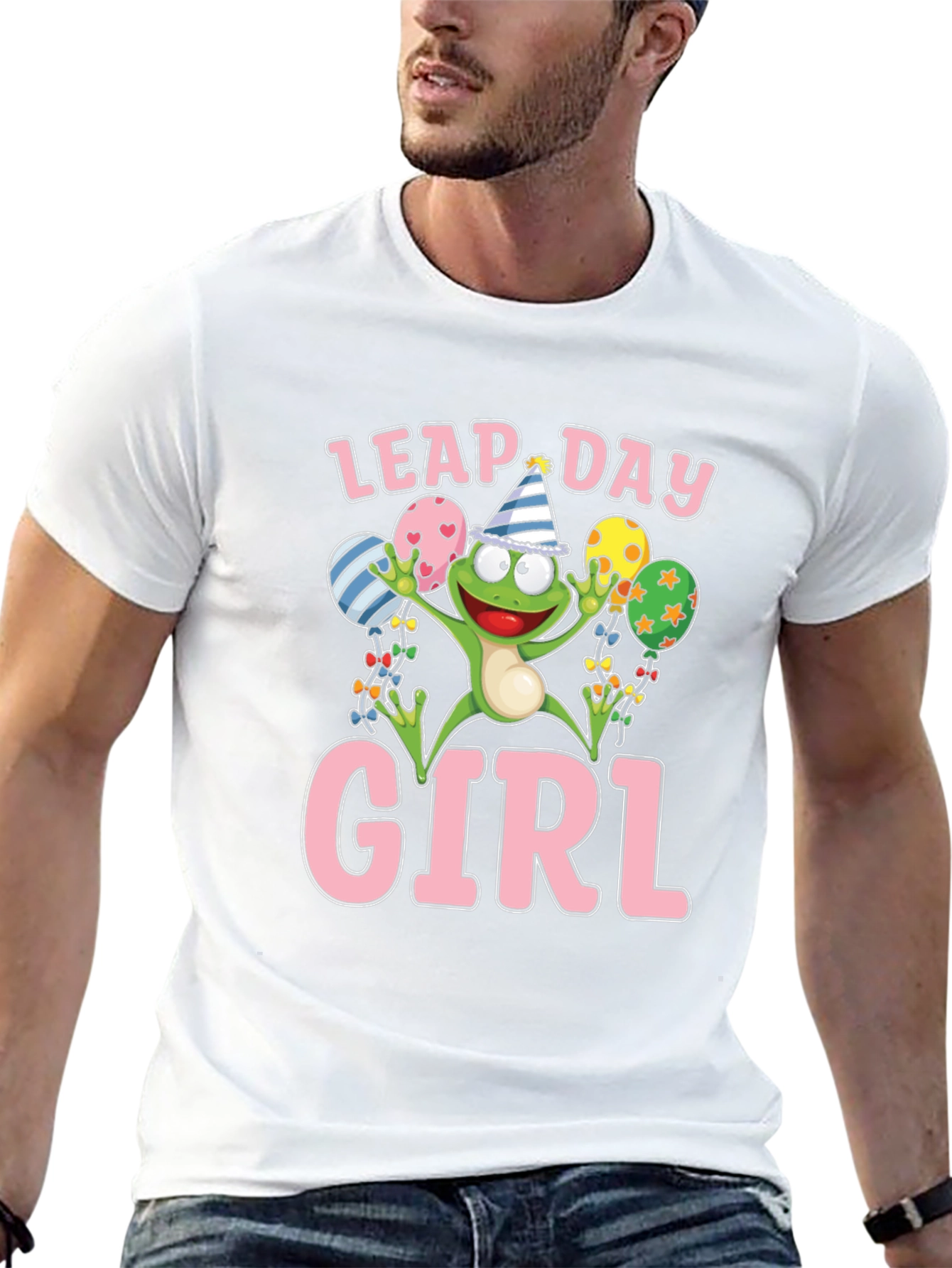 Leap Day Girl Frog T-Shirt Fun Birthday Tee
