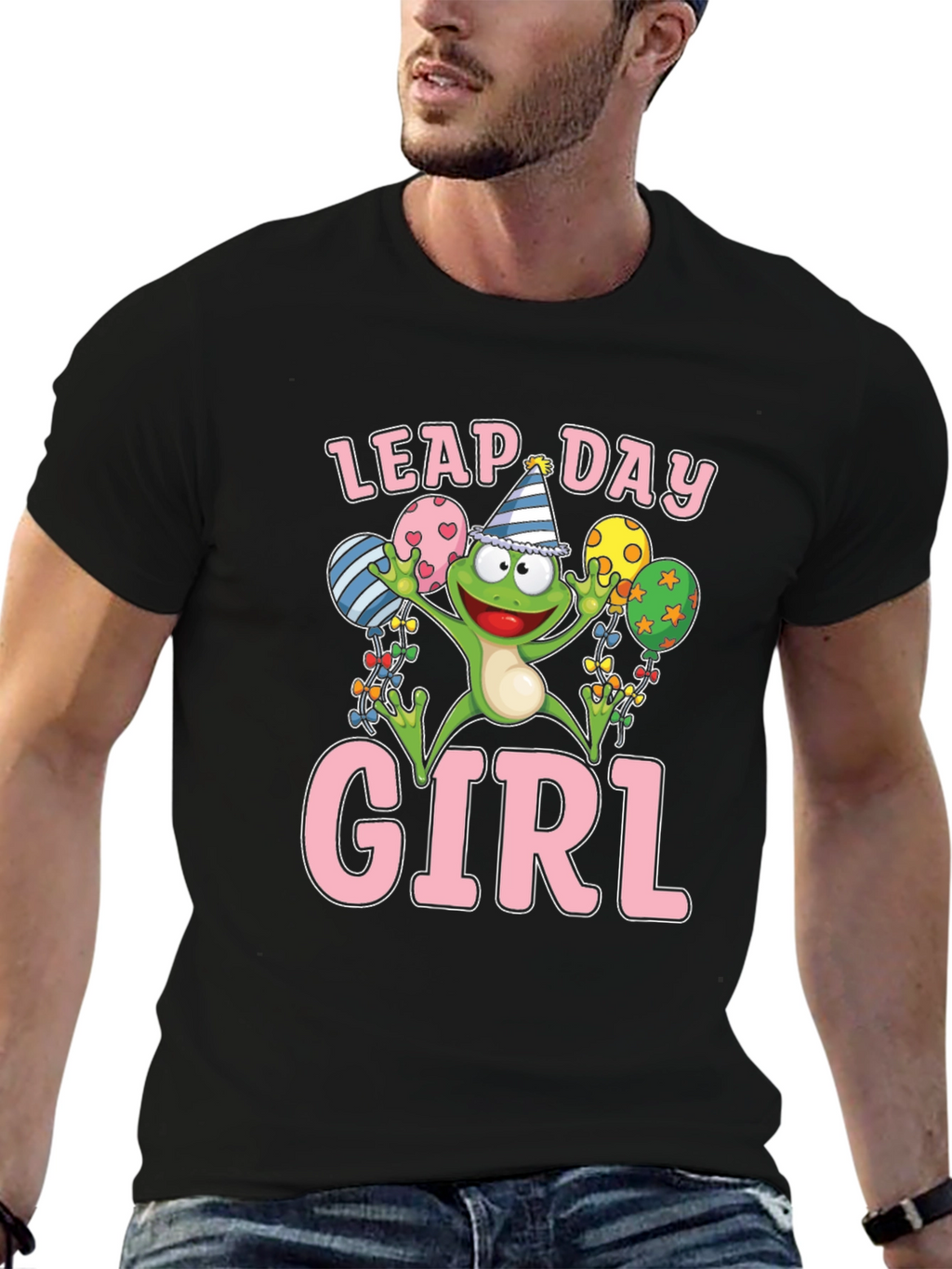 Leap Day Girl Frog T-Shirt Fun Birthday Tee