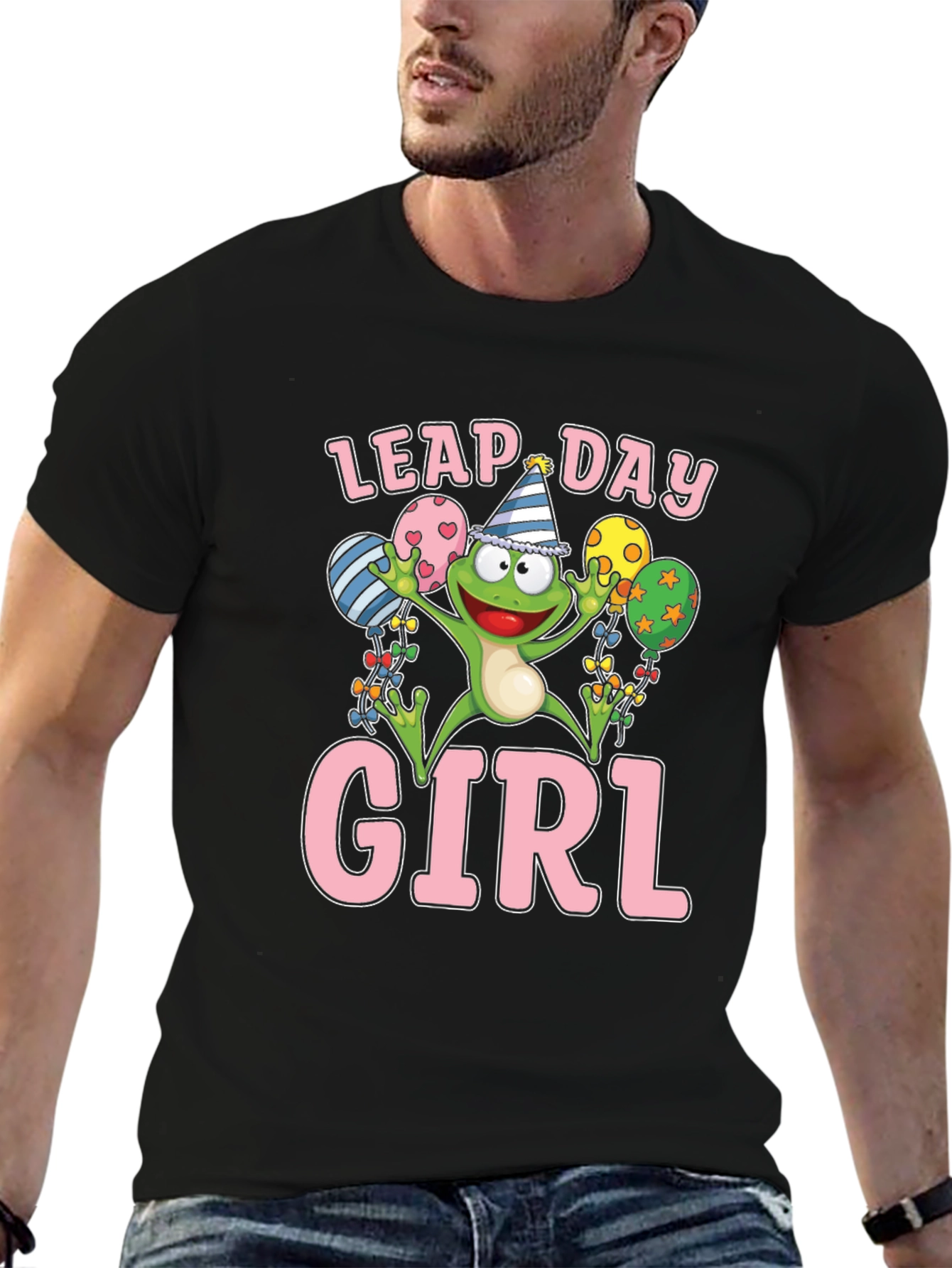 Leap Day Girl Frog T-Shirt Fun Birthday Tee