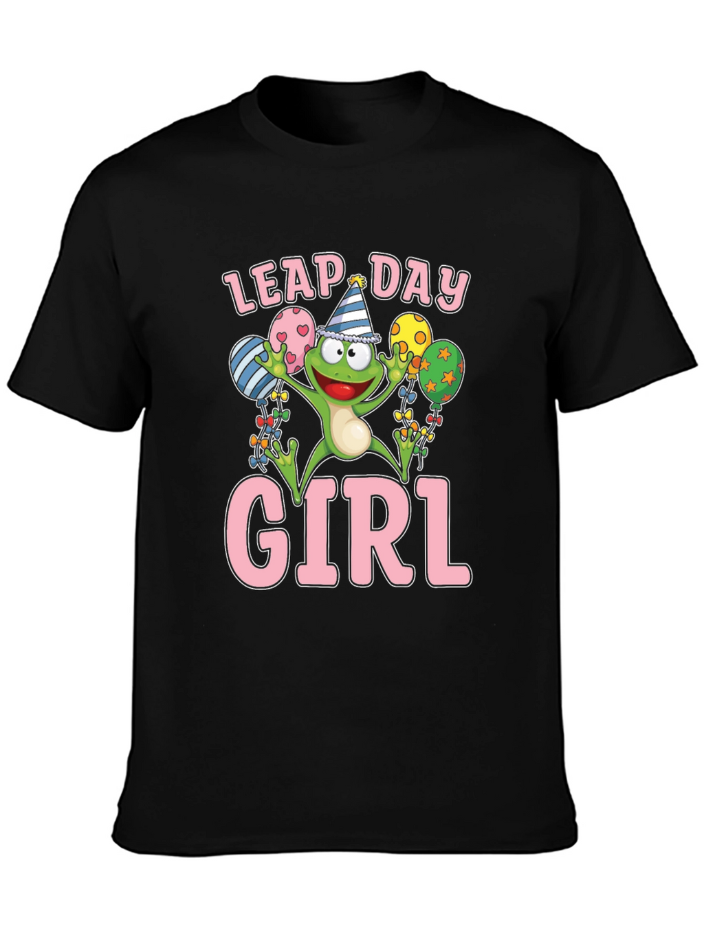 Leap Day Girl Frog T-Shirt Fun Birthday Tee