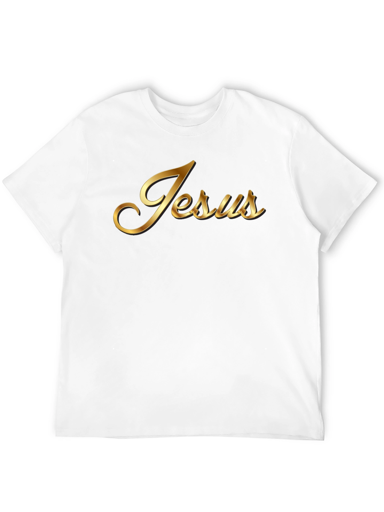 Jesus Gold Script Black T-Shirt