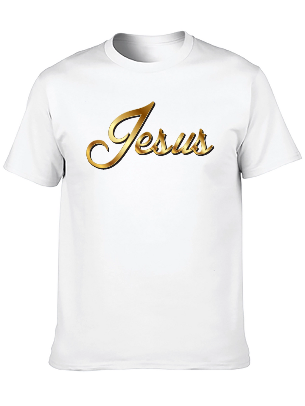Jesus Gold Script Black T-Shirt