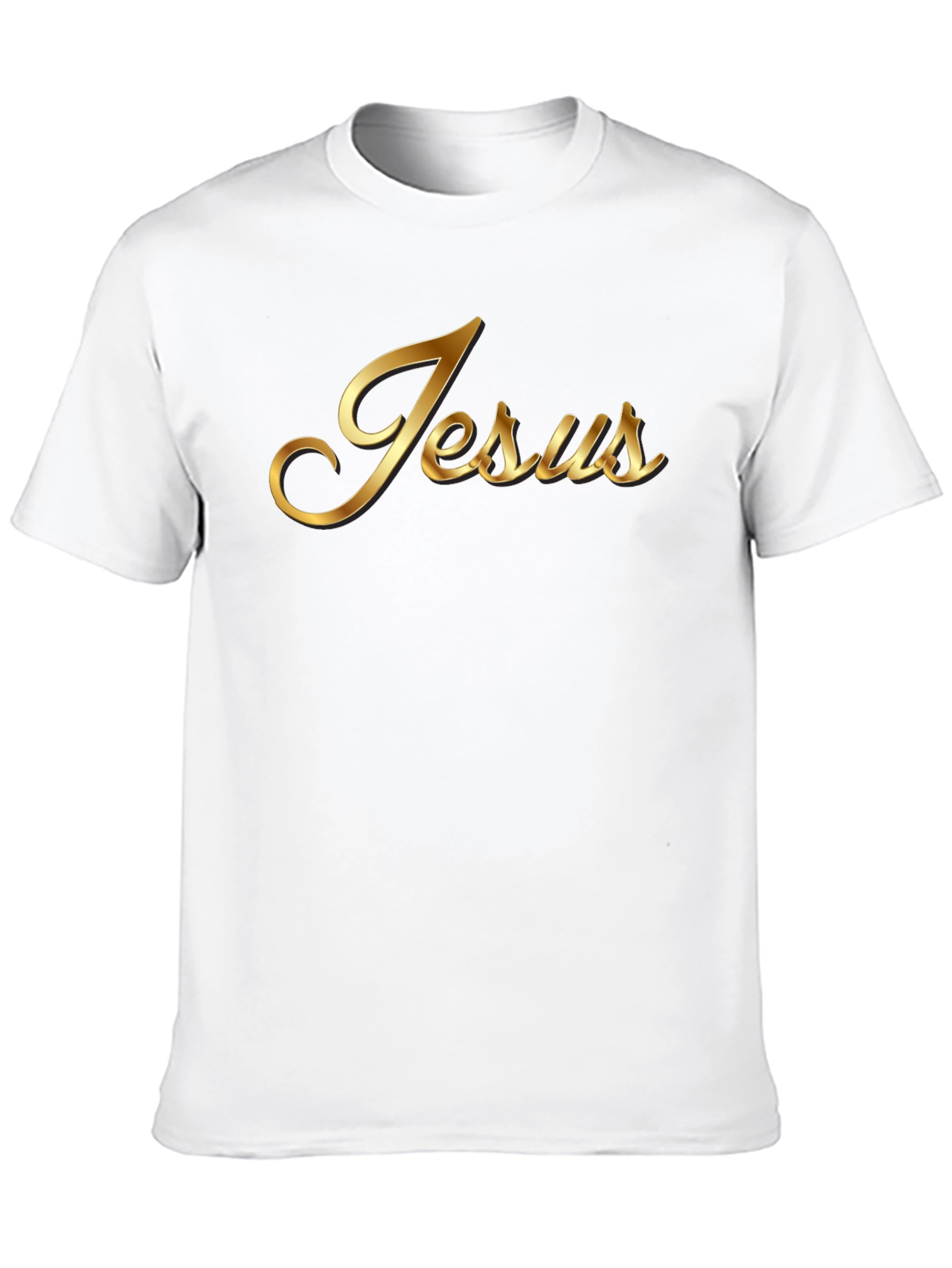 Jesus Gold Script Black T-Shirt