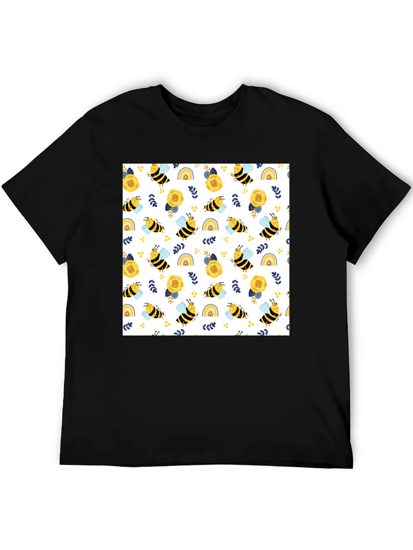 Honey Bee Pattern T-Shirt