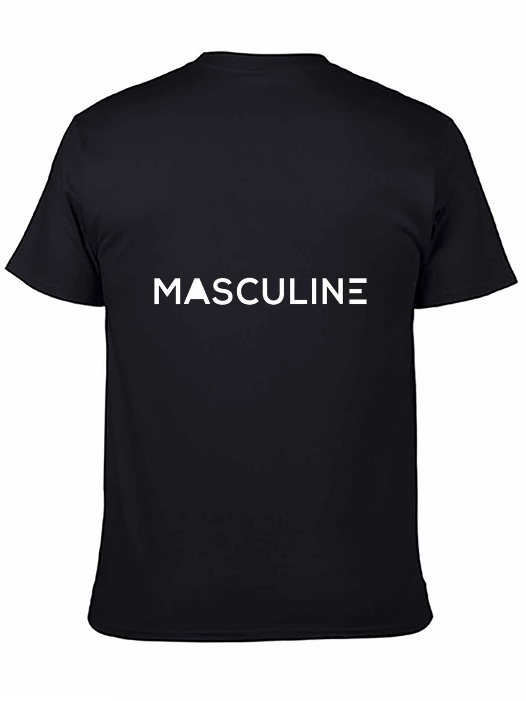Masculine Graphic Print Black T-Shirt