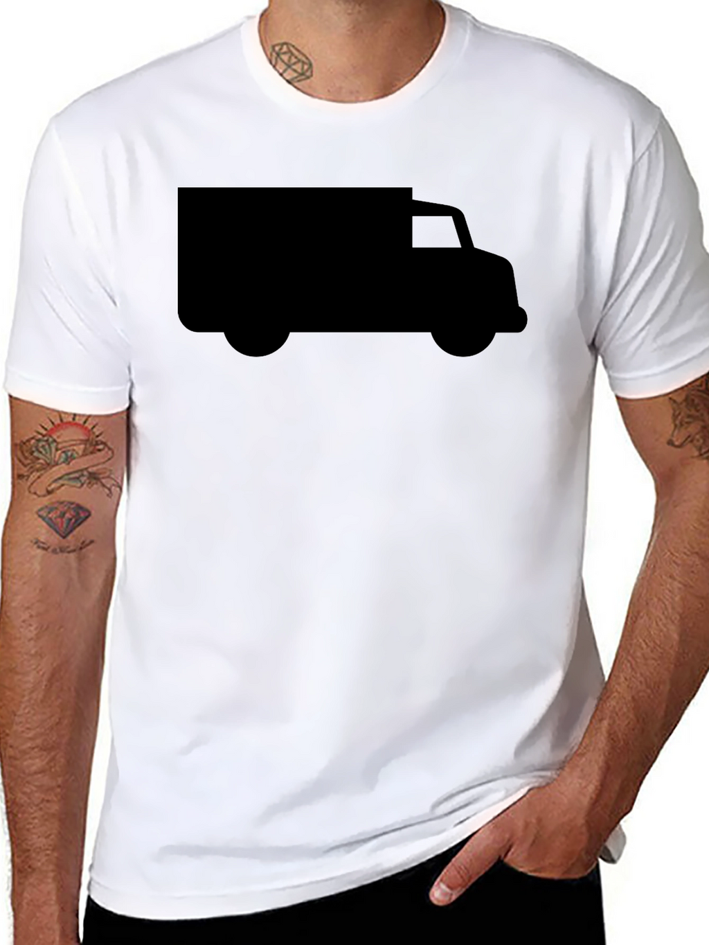 Truck Graphic Tee - Modern Black T-Shirt