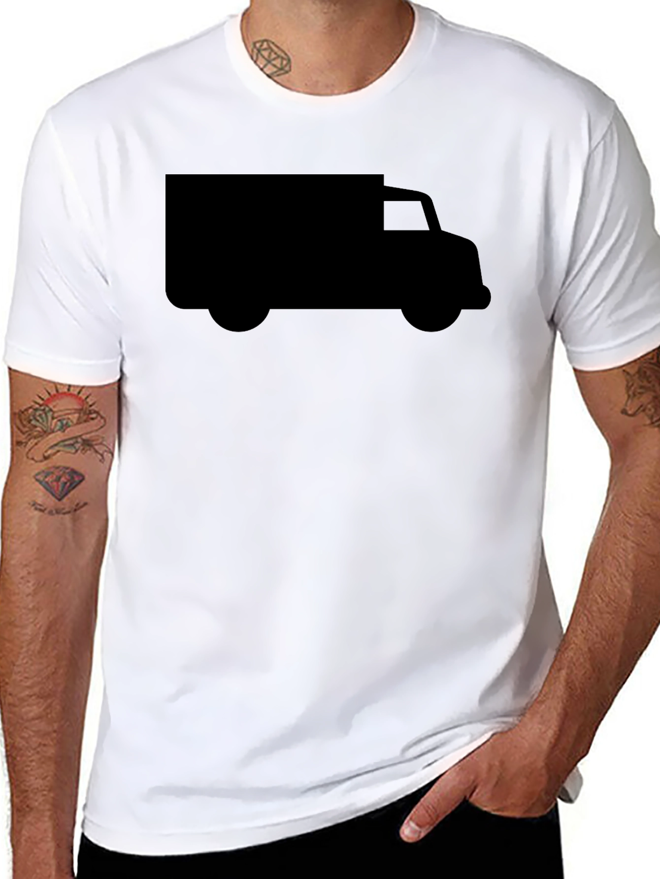 Truck Graphic Tee - Modern Black T-Shirt