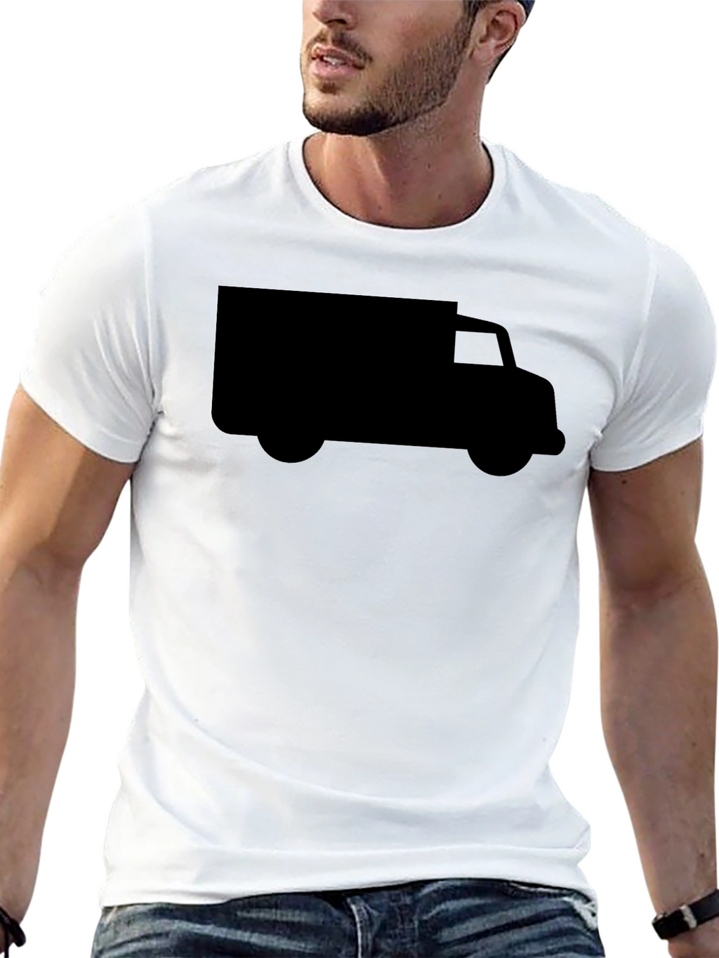 Truck Graphic Tee - Modern Black T-Shirt