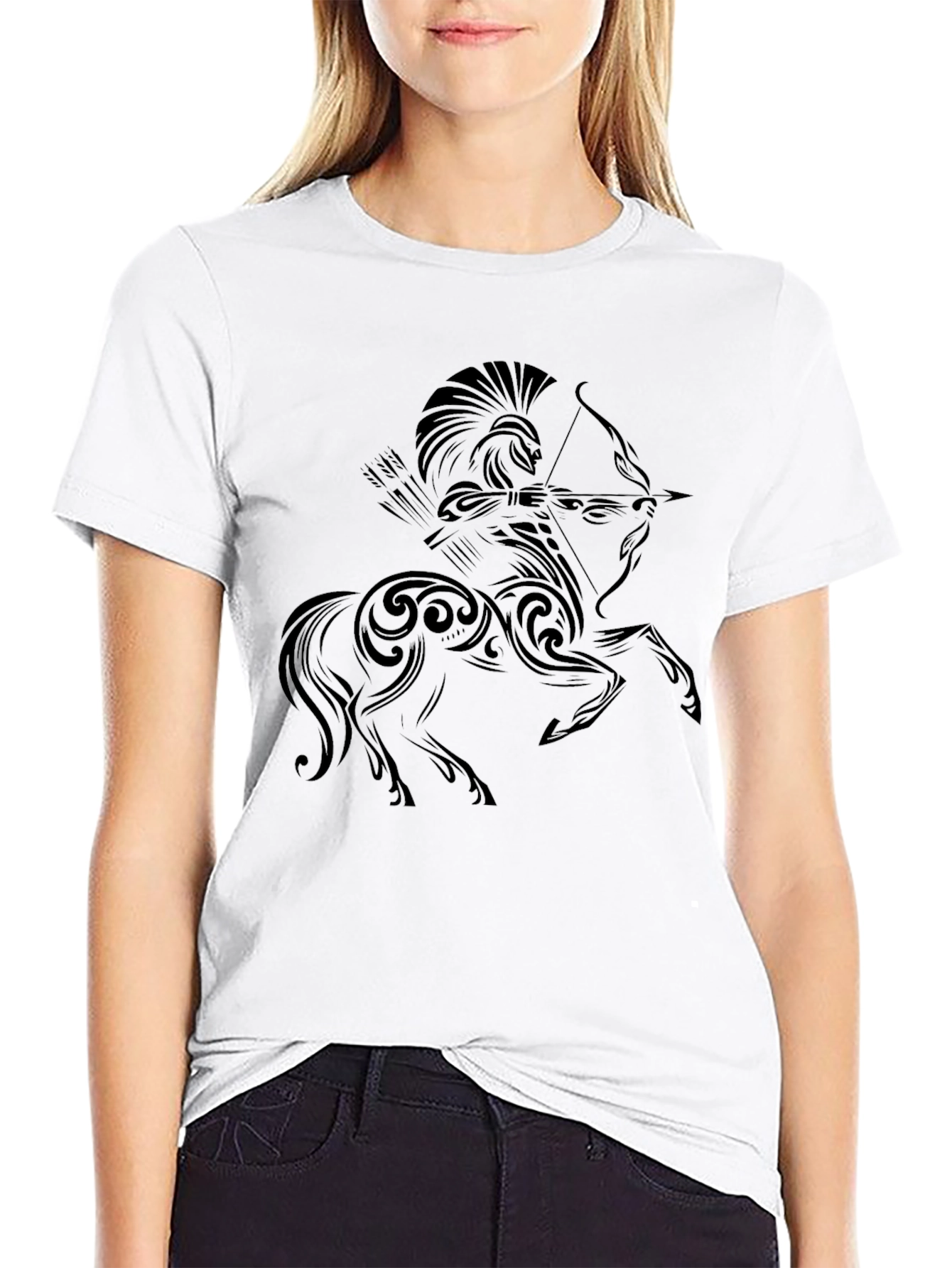 Centaur Archer Graphic Tee - Stylish Black T-Shirt
