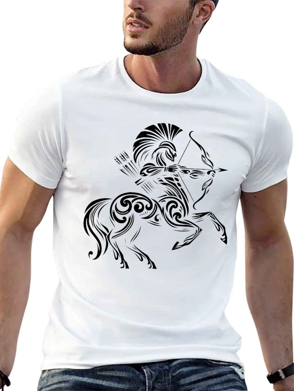 Centaur Archer Graphic Tee - Stylish Black T-Shirt